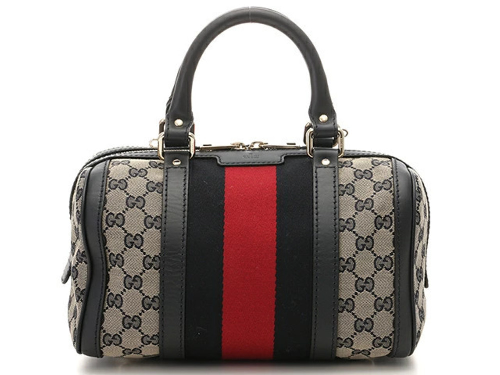 Gucci Bag Boston Canvas Calfskin